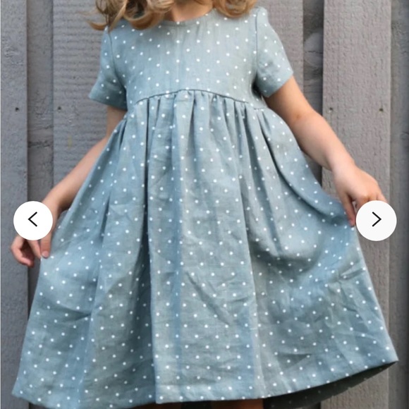 OffOn linen dot green dress Size S - Picture 6 of 6